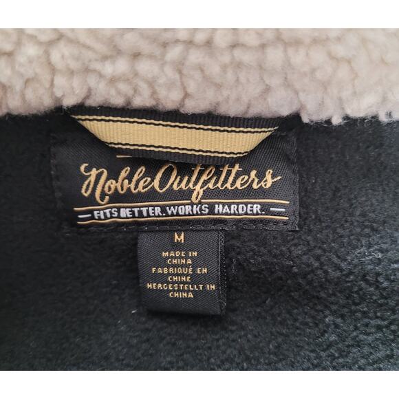 Noble Outfitters Womens Plaid Sherpa Collared Flannel Jacket Size M Cabin Core - Picture 7 of 10